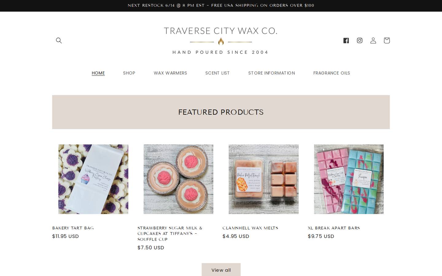 avascountrycupboard.com homepage screenshot