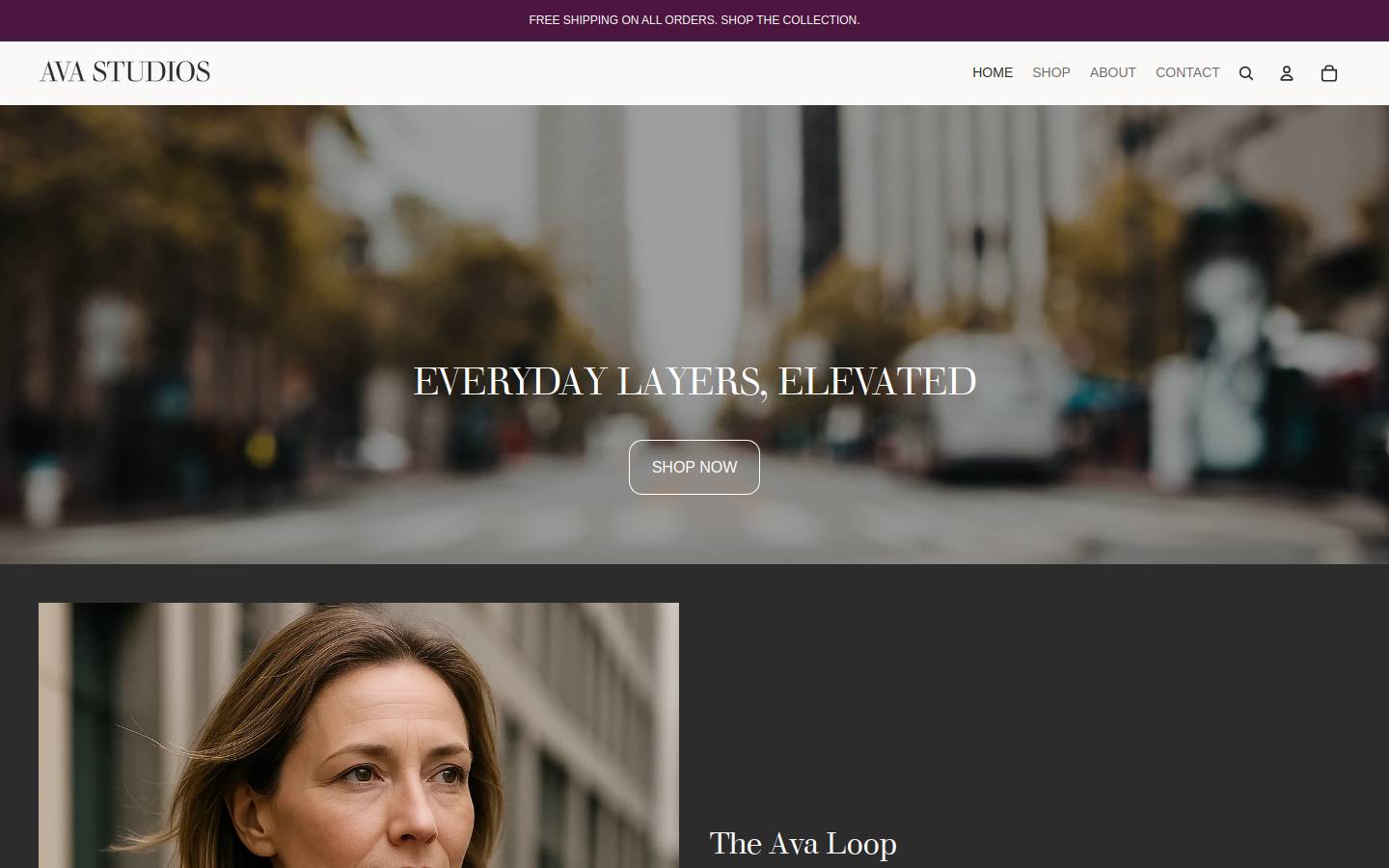 avastudios.shop homepage screenshot