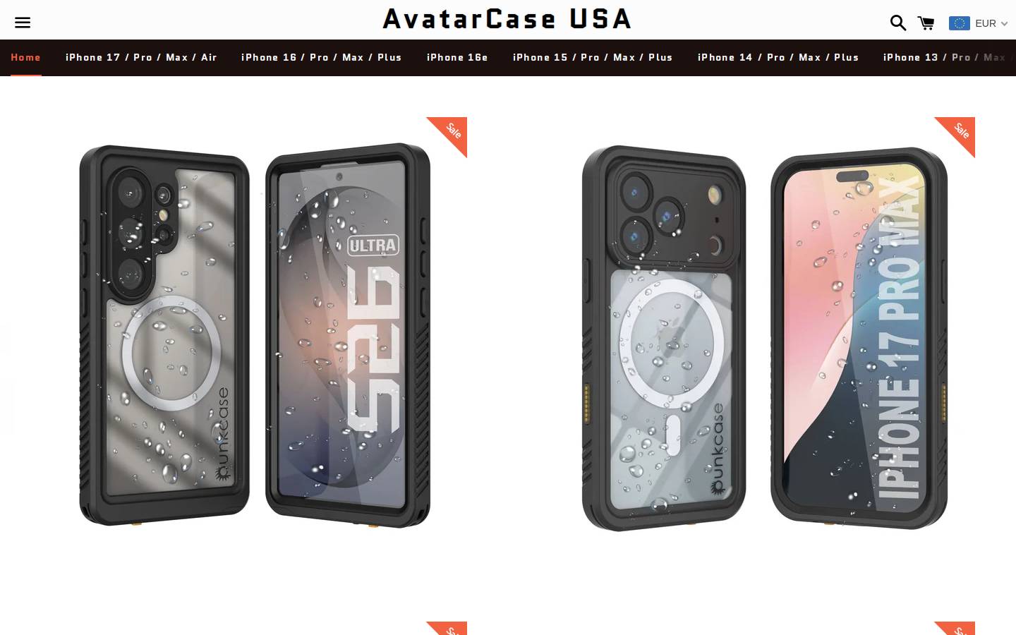 Avatarcase homepage screenshot