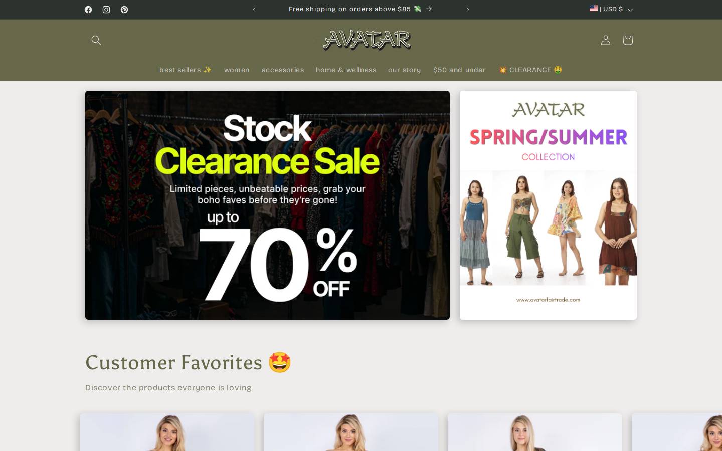 avatarfairtrade.com homepage screenshot