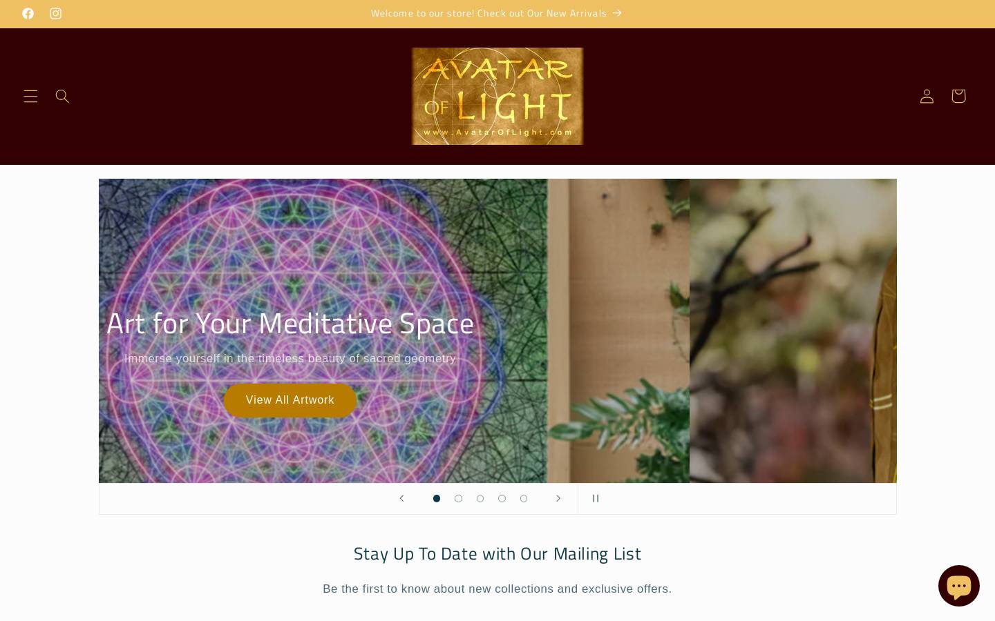 avataroflight.com homepage screenshot