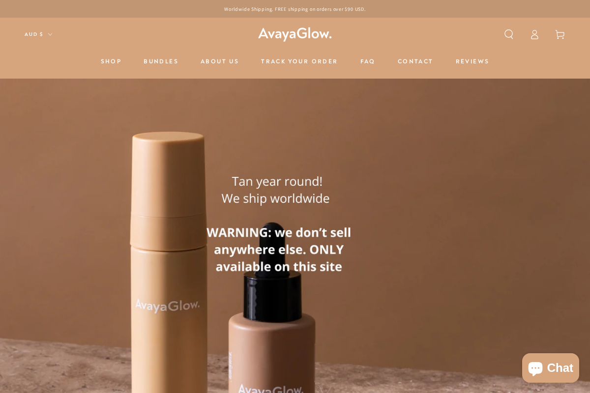 Avayaglow homepage screenshot