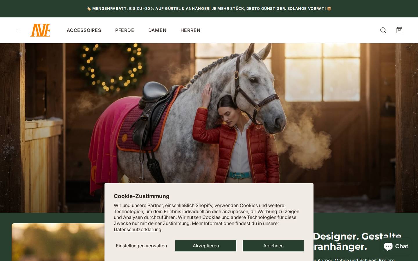 ave-equestrian.com homepage screenshot