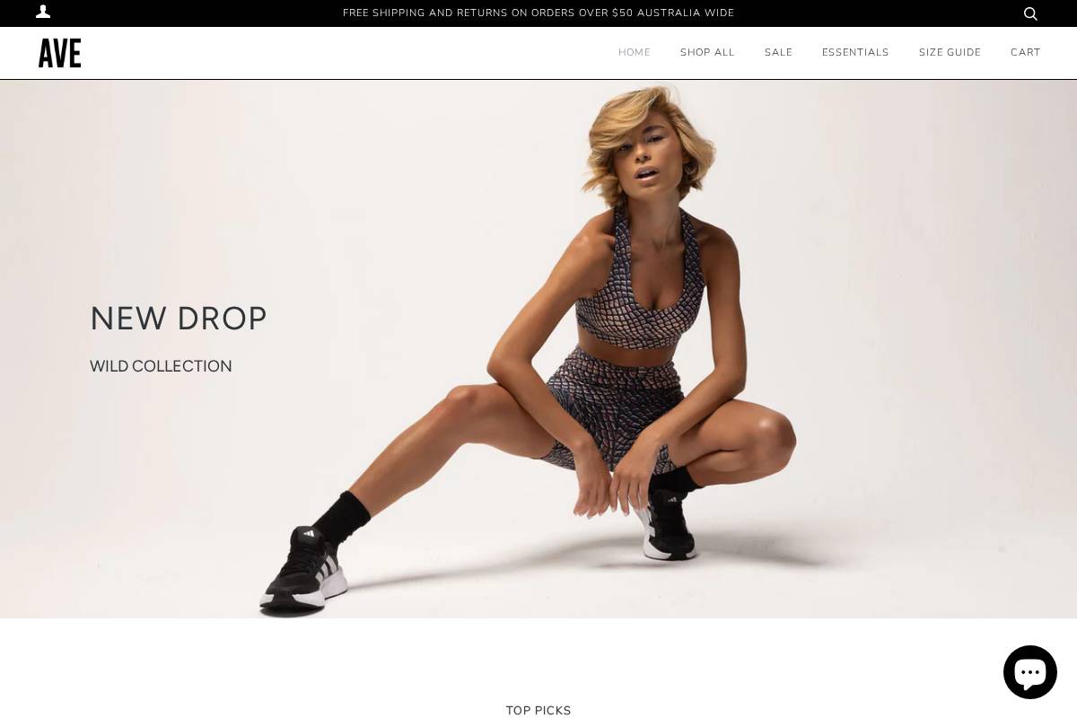 aveactive.com homepage screenshot