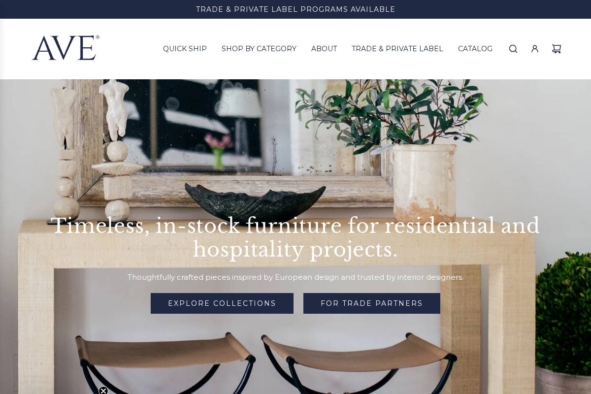 Avehome.com homepage screenshot