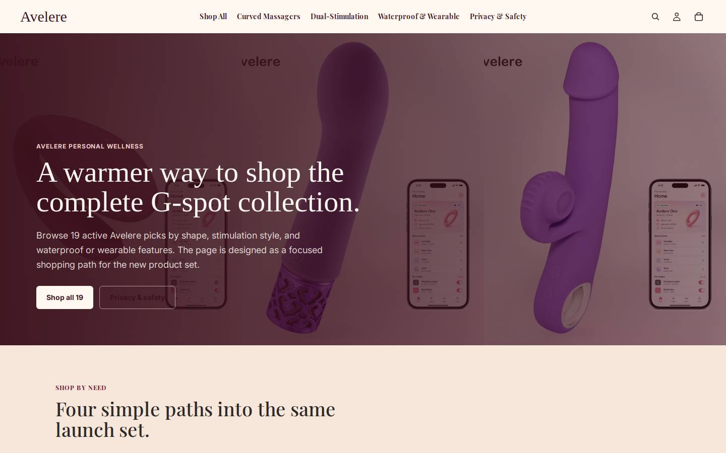avelere.com homepage screenshot