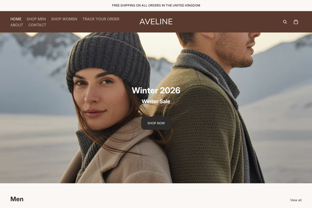 Avelinethelabel homepage screenshot