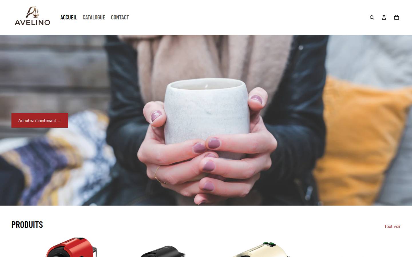 avelino.fr homepage screenshot