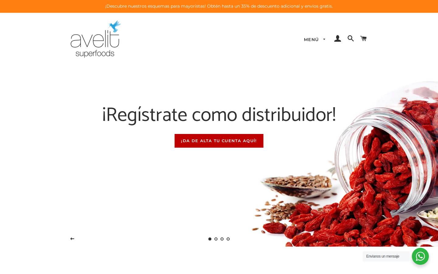 avelitsuperfoods.com homepage screenshot