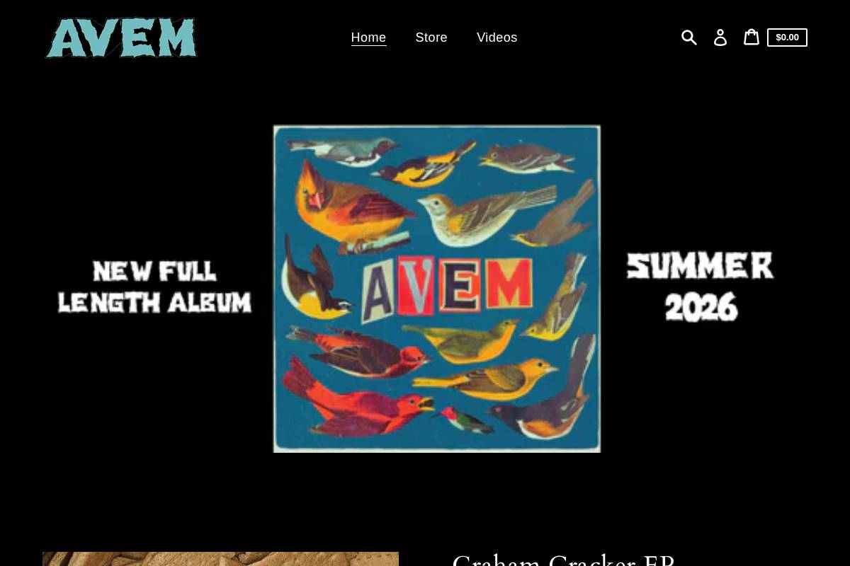 avemtheband.com homepage screenshot