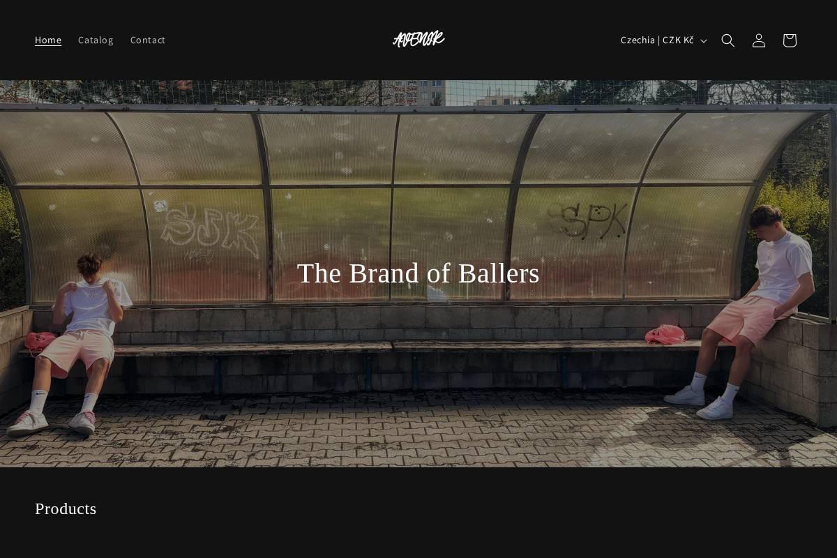 Avenir Shop homepage screenshot