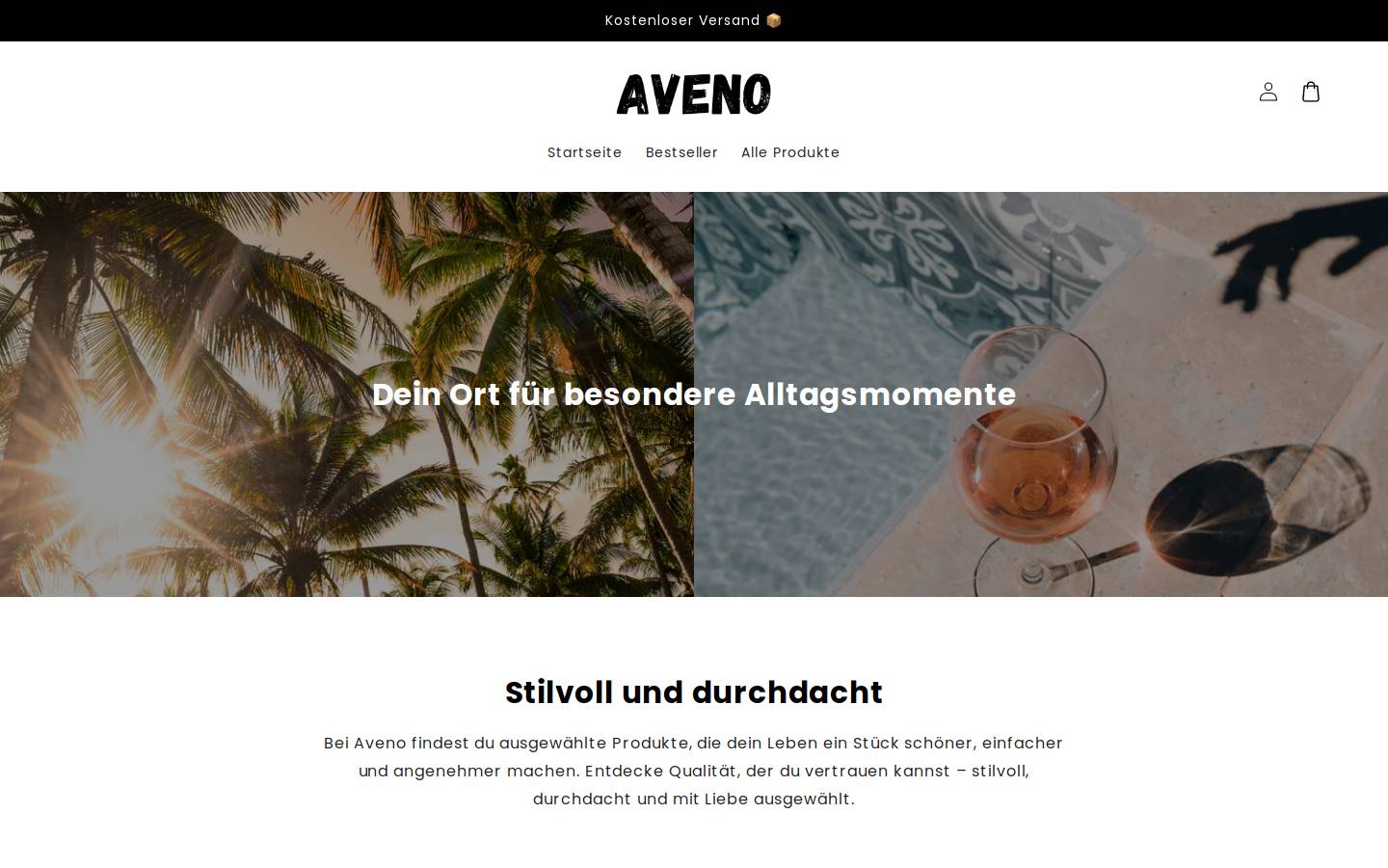 aveno.ch homepage screenshot