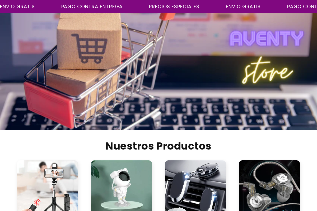 Aventy Colombia homepage screenshot