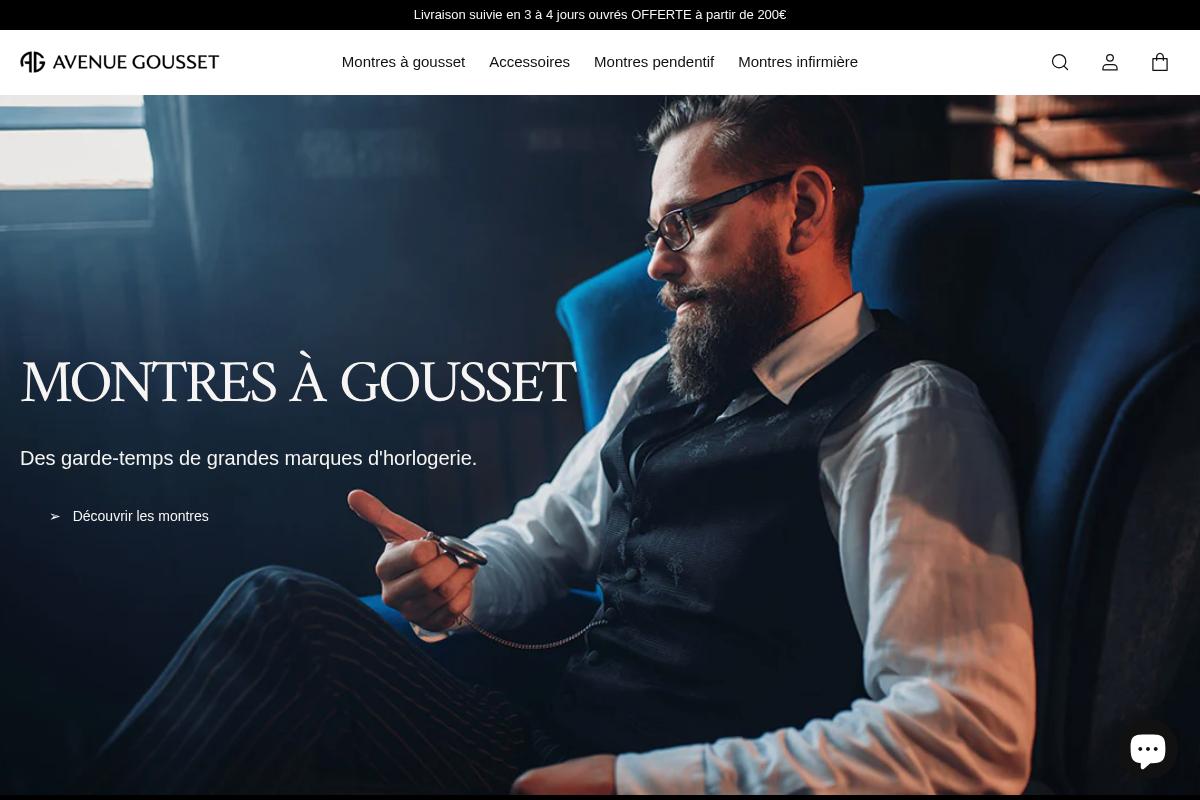 Avenue Gousset homepage screenshot
