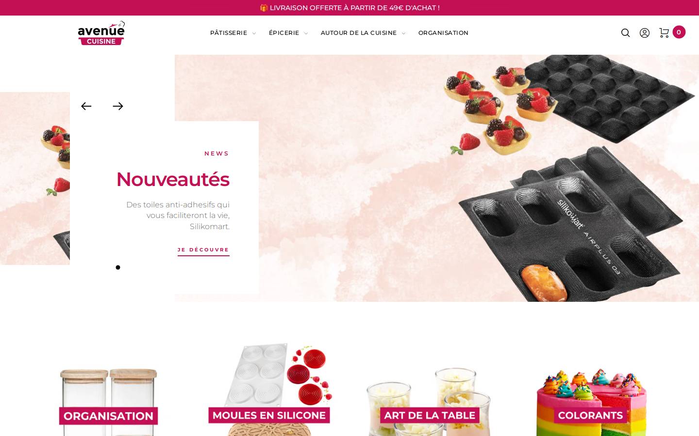 avenuecuisine.com homepage screenshot