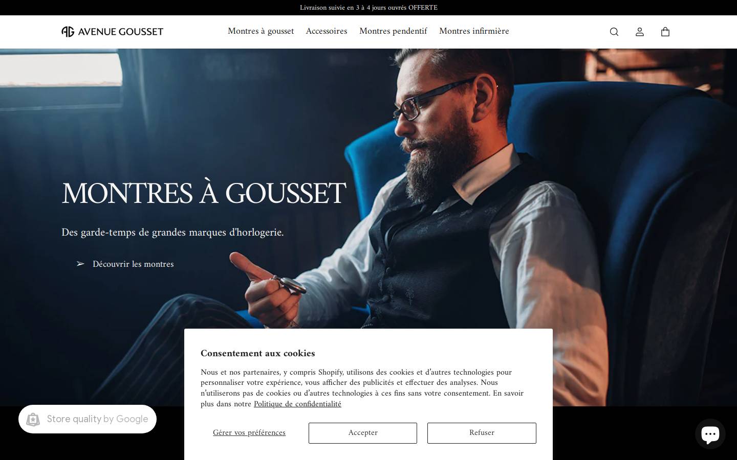 avenuegousset.com homepage screenshot