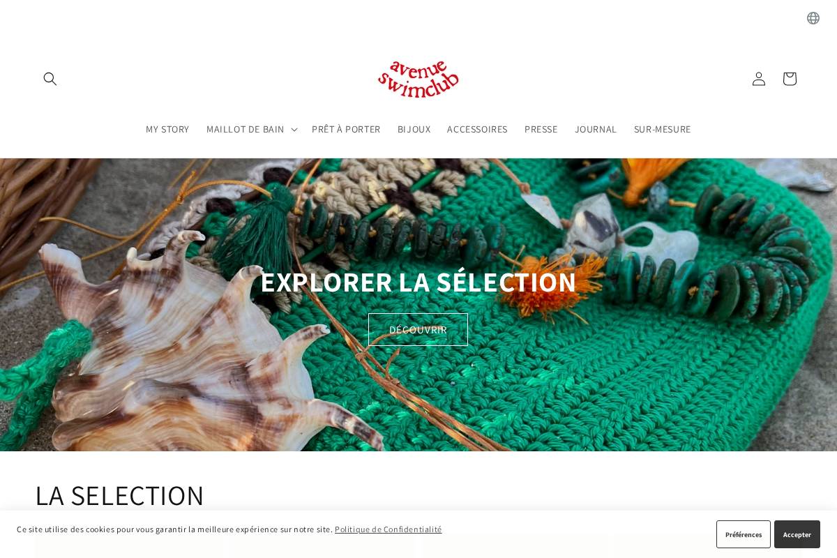 avenueswimclub.com homepage screenshot