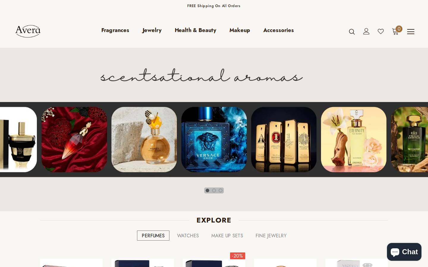Avera Group homepage screenshot