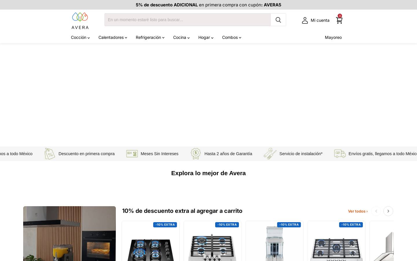 avera.mx homepage screenshot