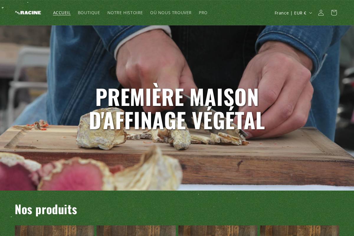 Ave Racine homepage screenshot