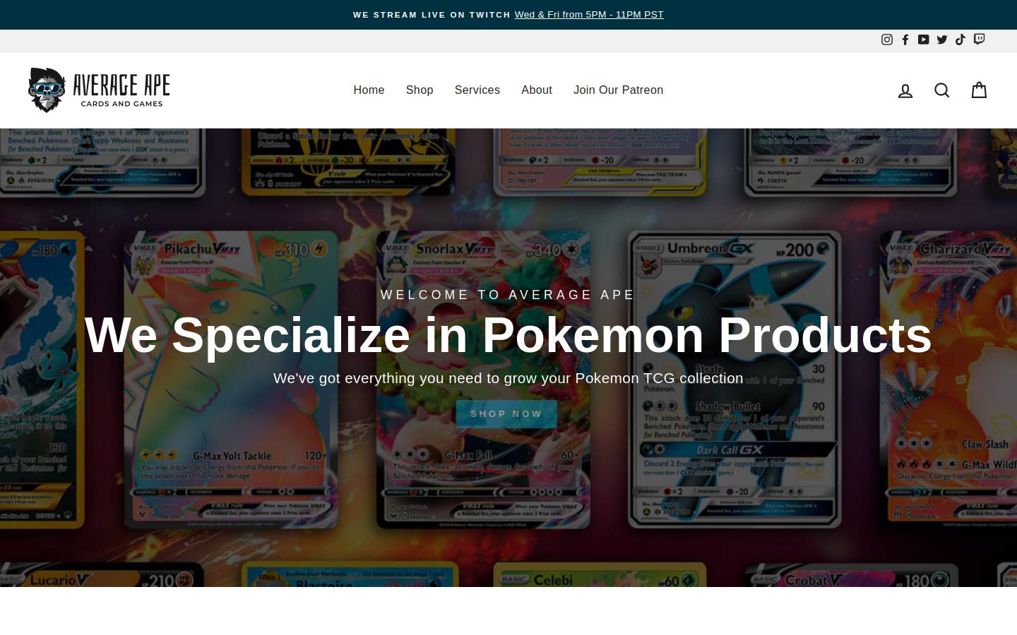 averageape.com homepage screenshot