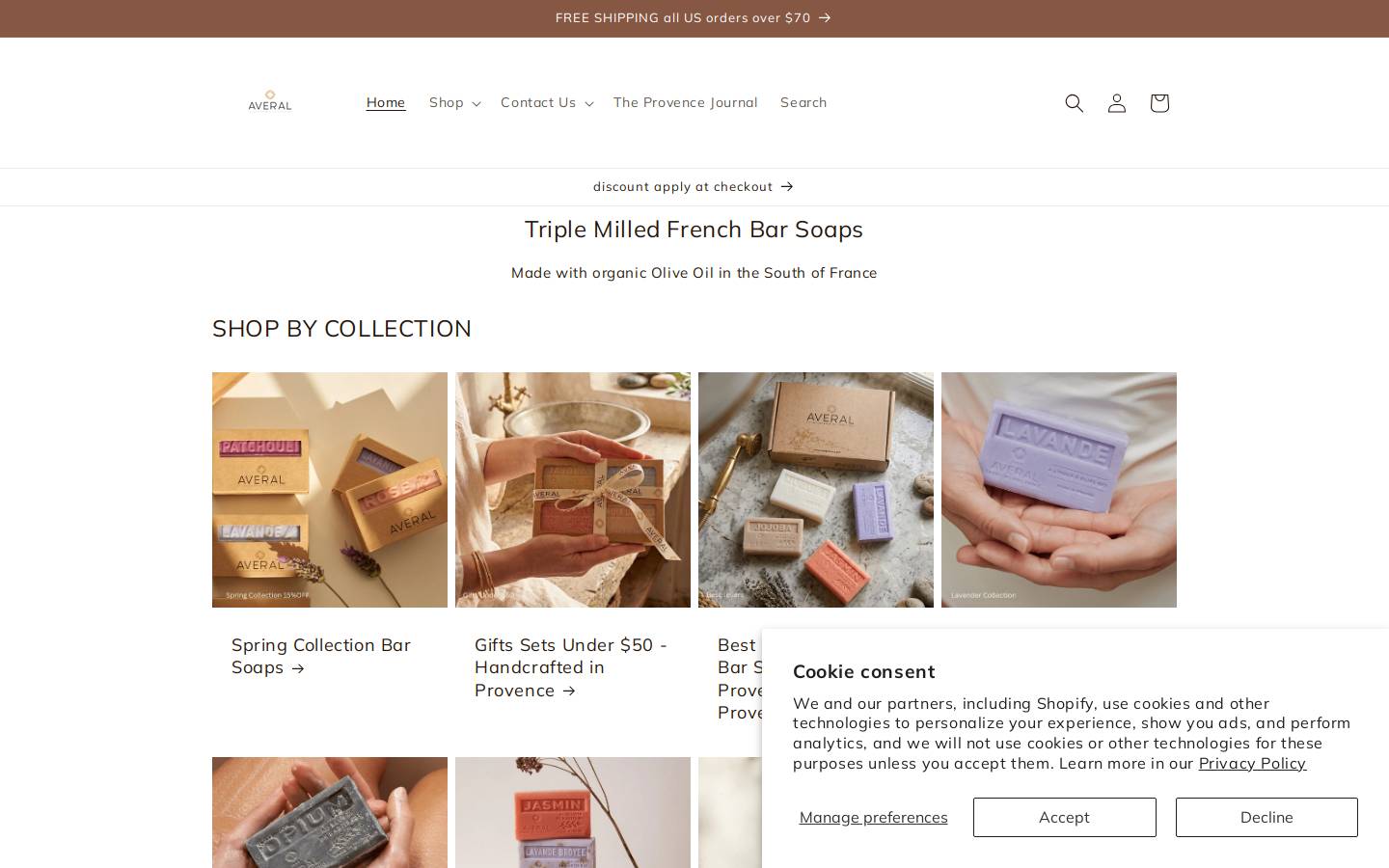 averaldeprovence.com homepage screenshot