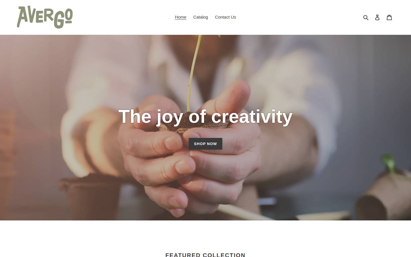 Avergostore homepage screenshot