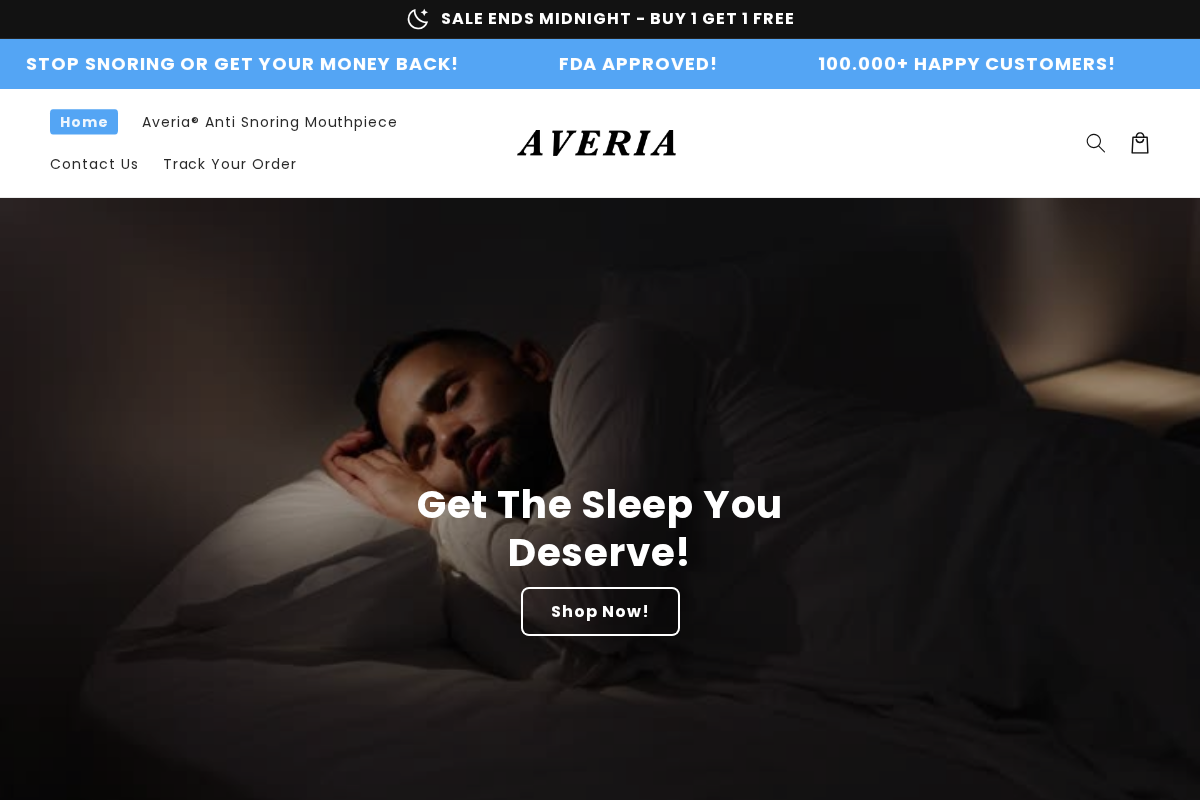 Averia® homepage screenshot