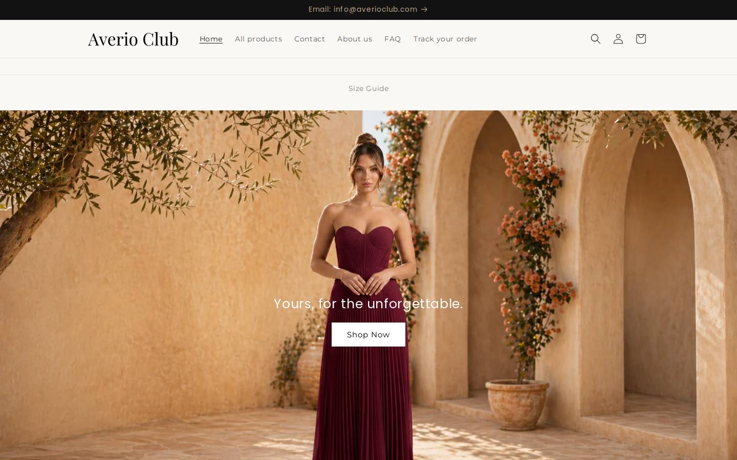 Averio Club homepage screenshot