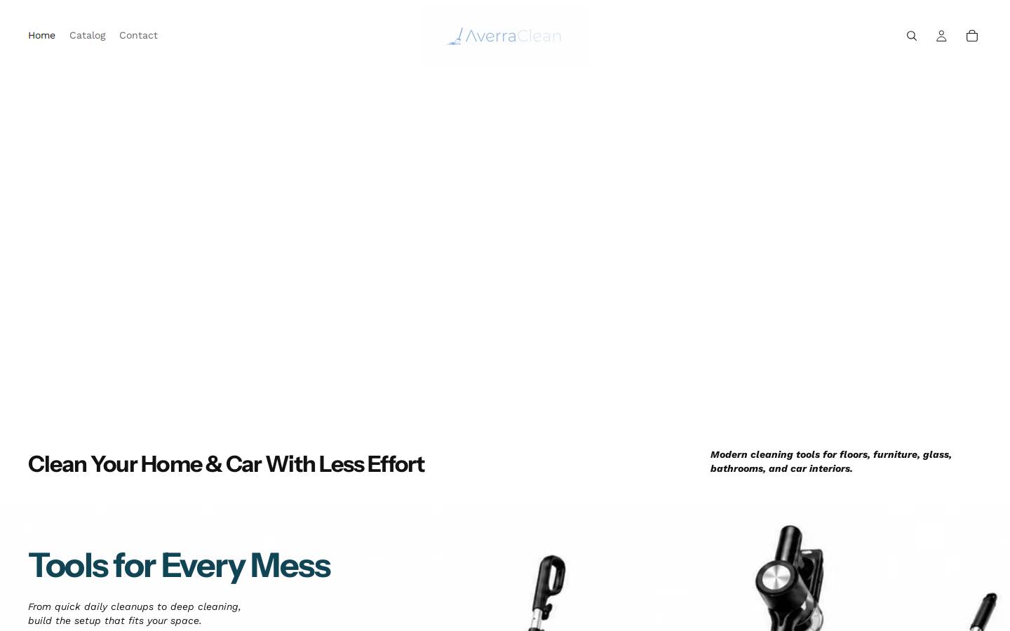 averracleanessentials.com homepage screenshot