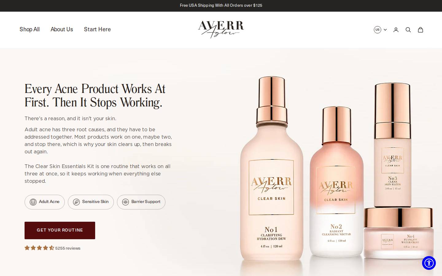 Averr Aglow homepage screenshot