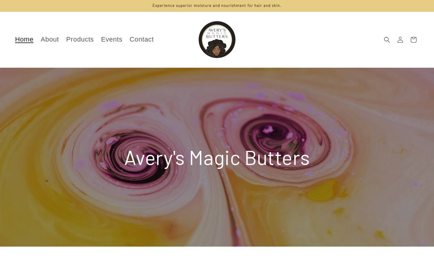 averysmagicbutters.com homepage screenshot