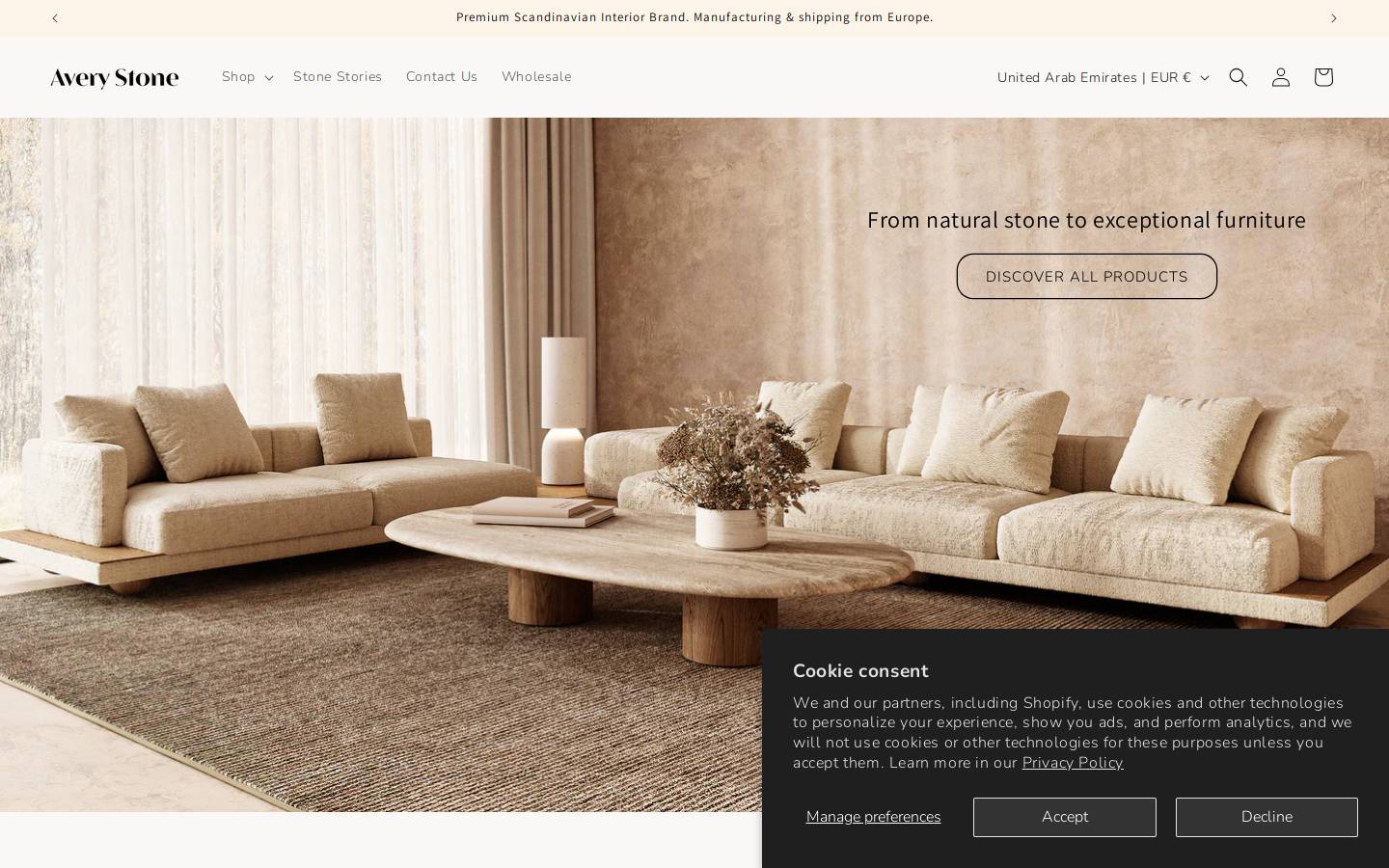 averystone.com homepage screenshot