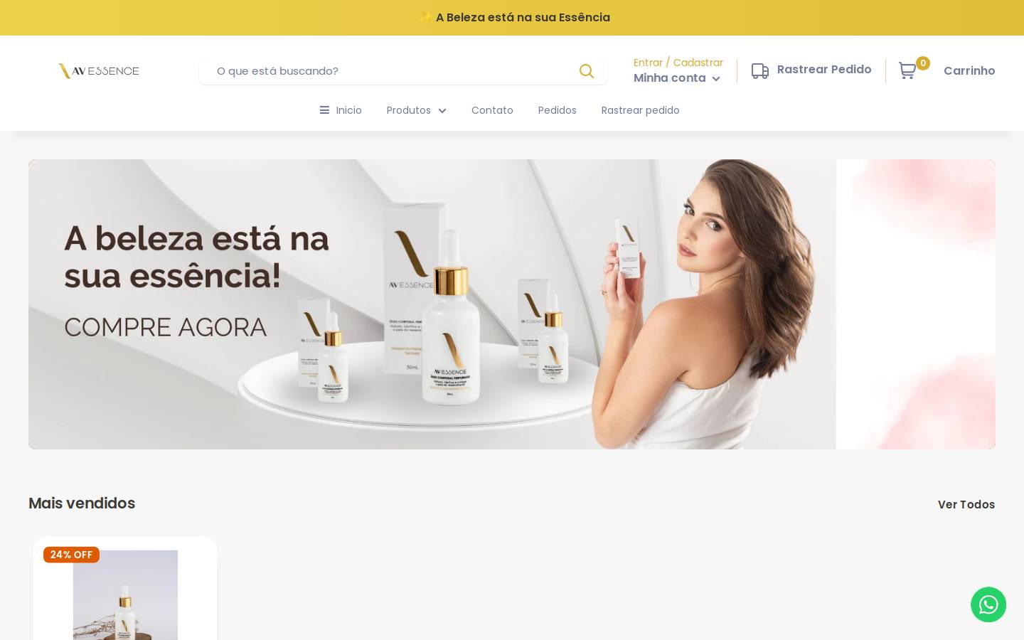 avessence.com.br homepage screenshot