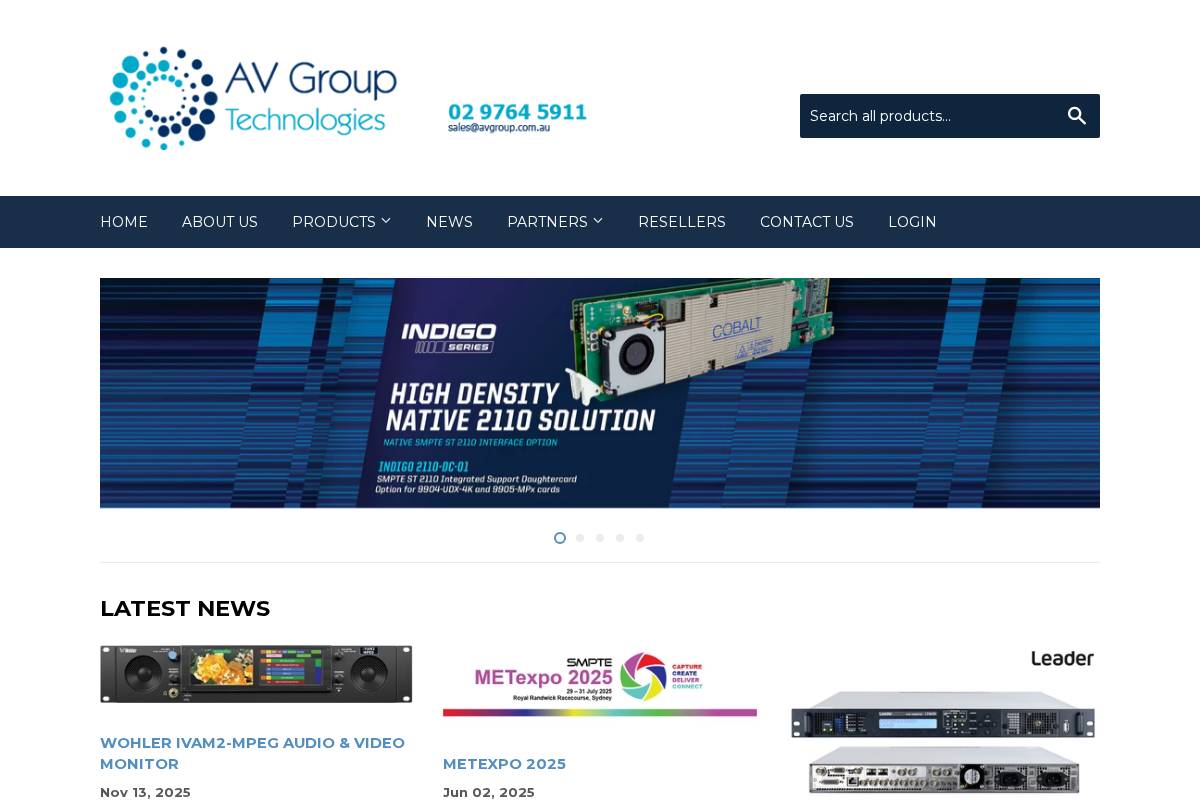 avgroup.com.au homepage screenshot