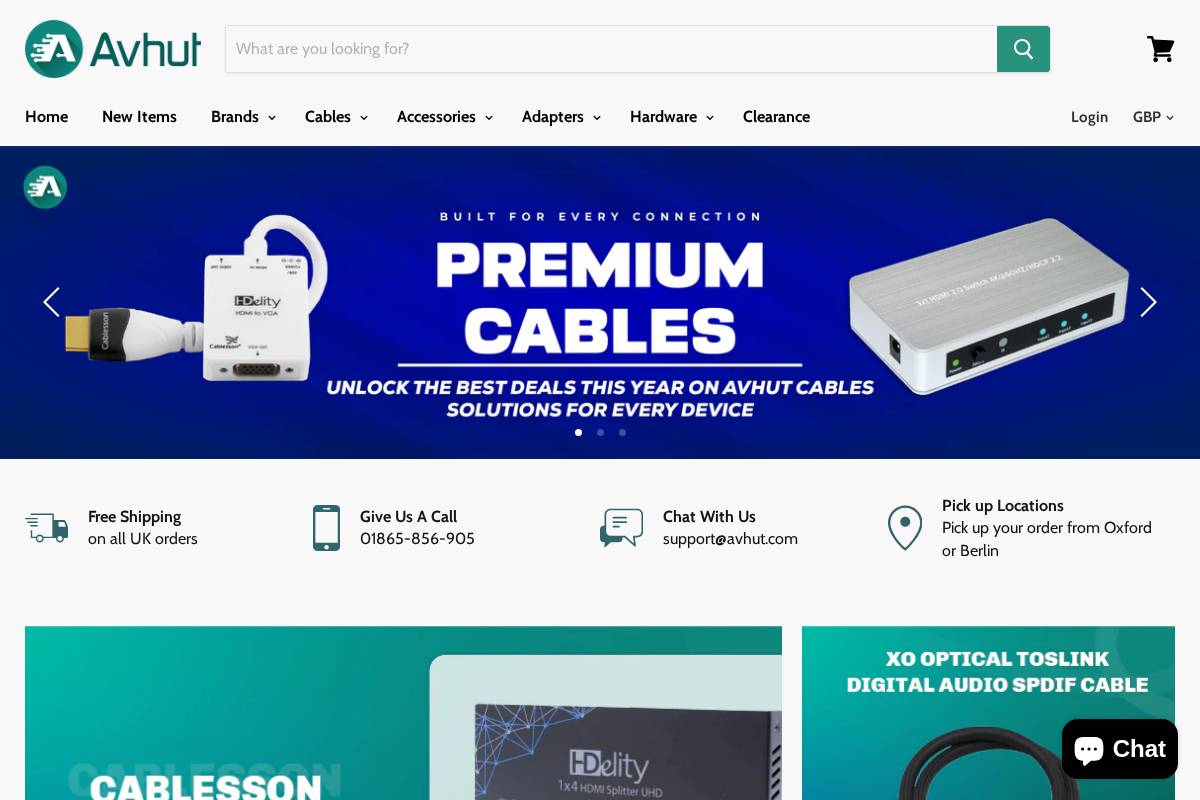 avhut.com homepage screenshot