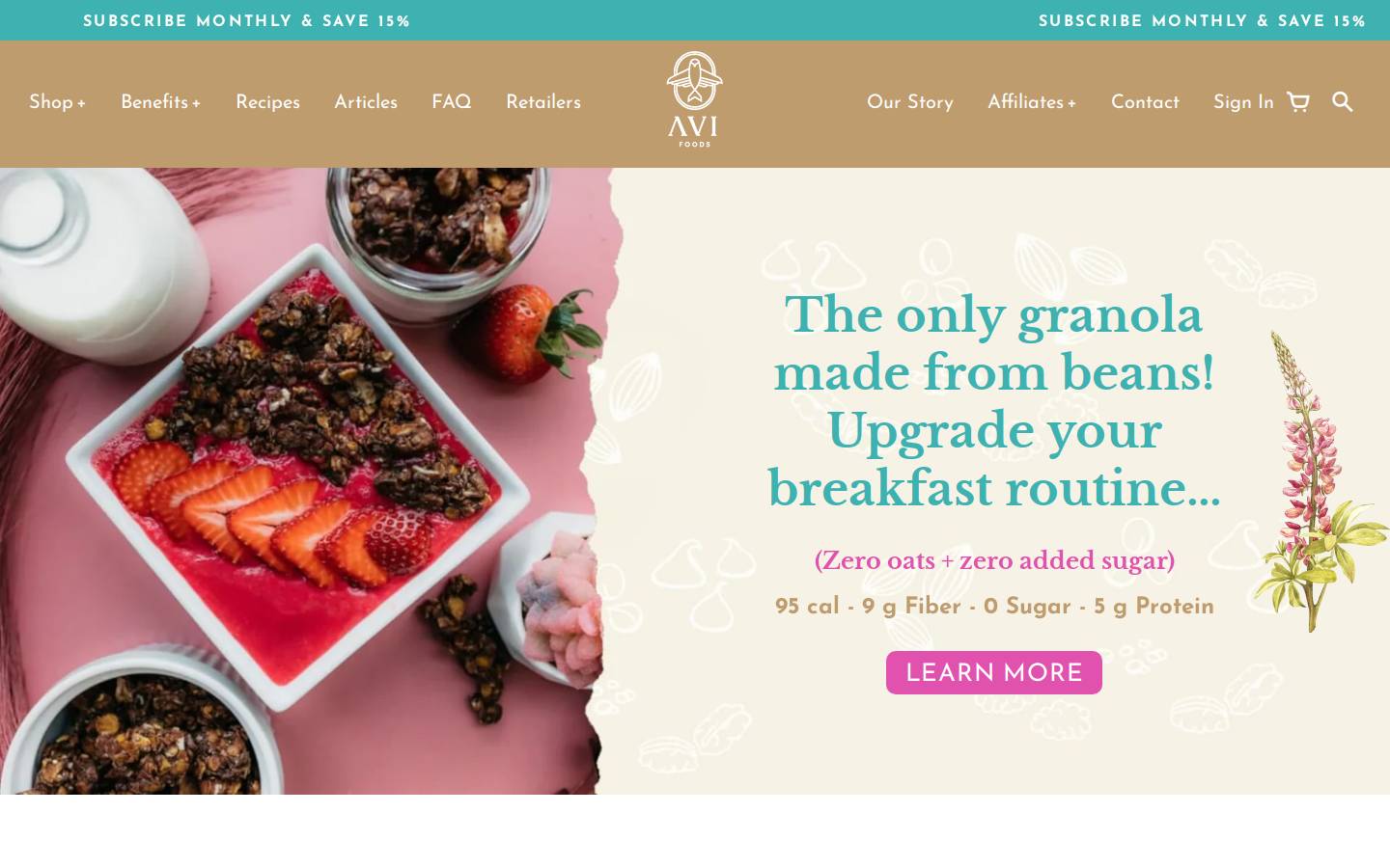avi-foods.com homepage screenshot