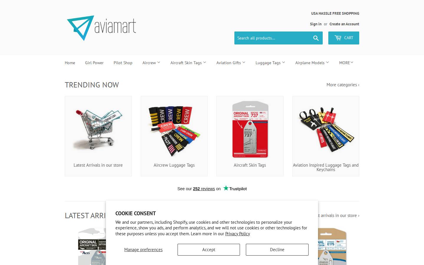 Aviamart homepage screenshot
