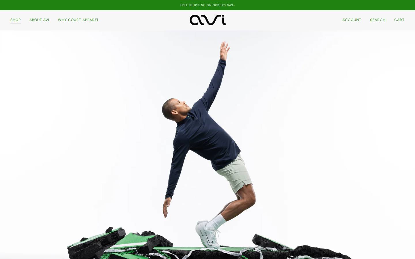 aviathletics.com homepage screenshot
