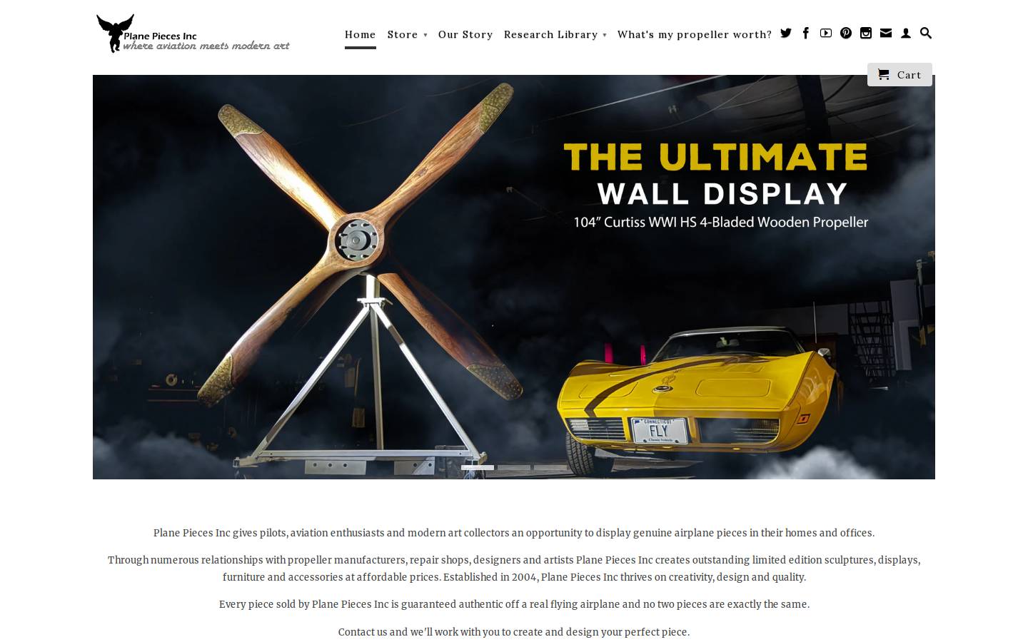 aviationart.com homepage screenshot