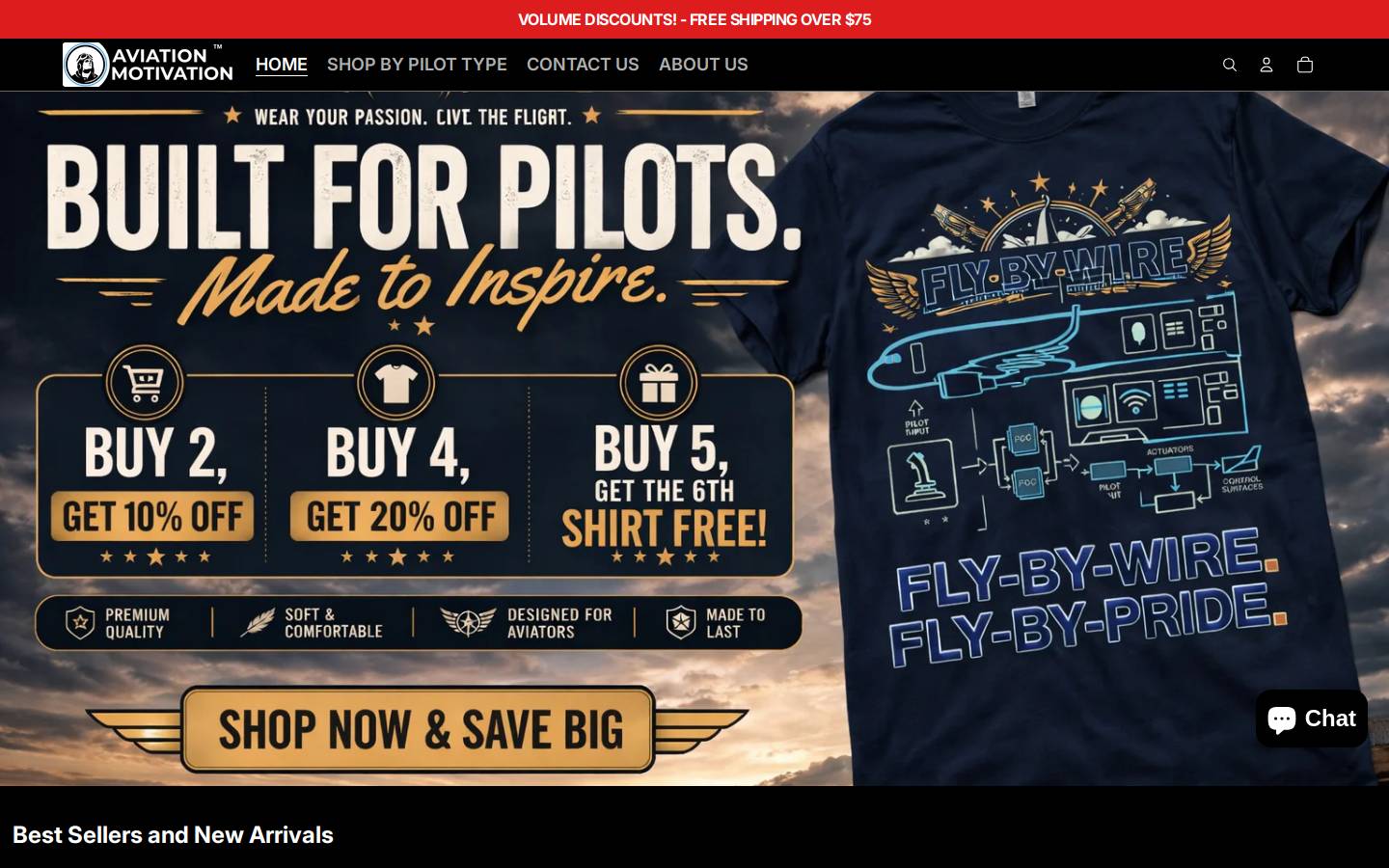 aviationmotivation.store homepage screenshot