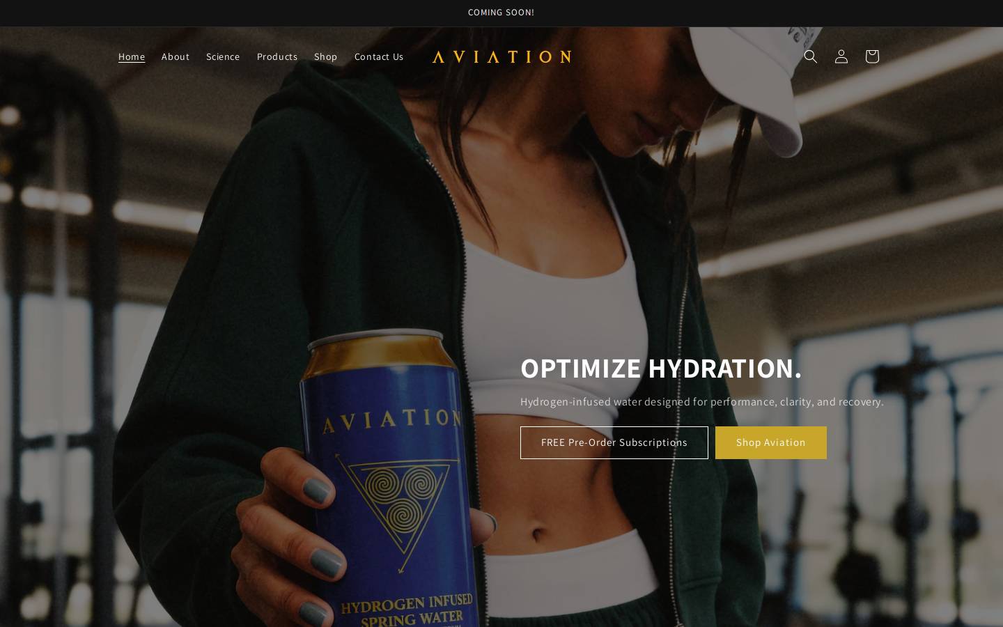 aviationwater.com homepage screenshot