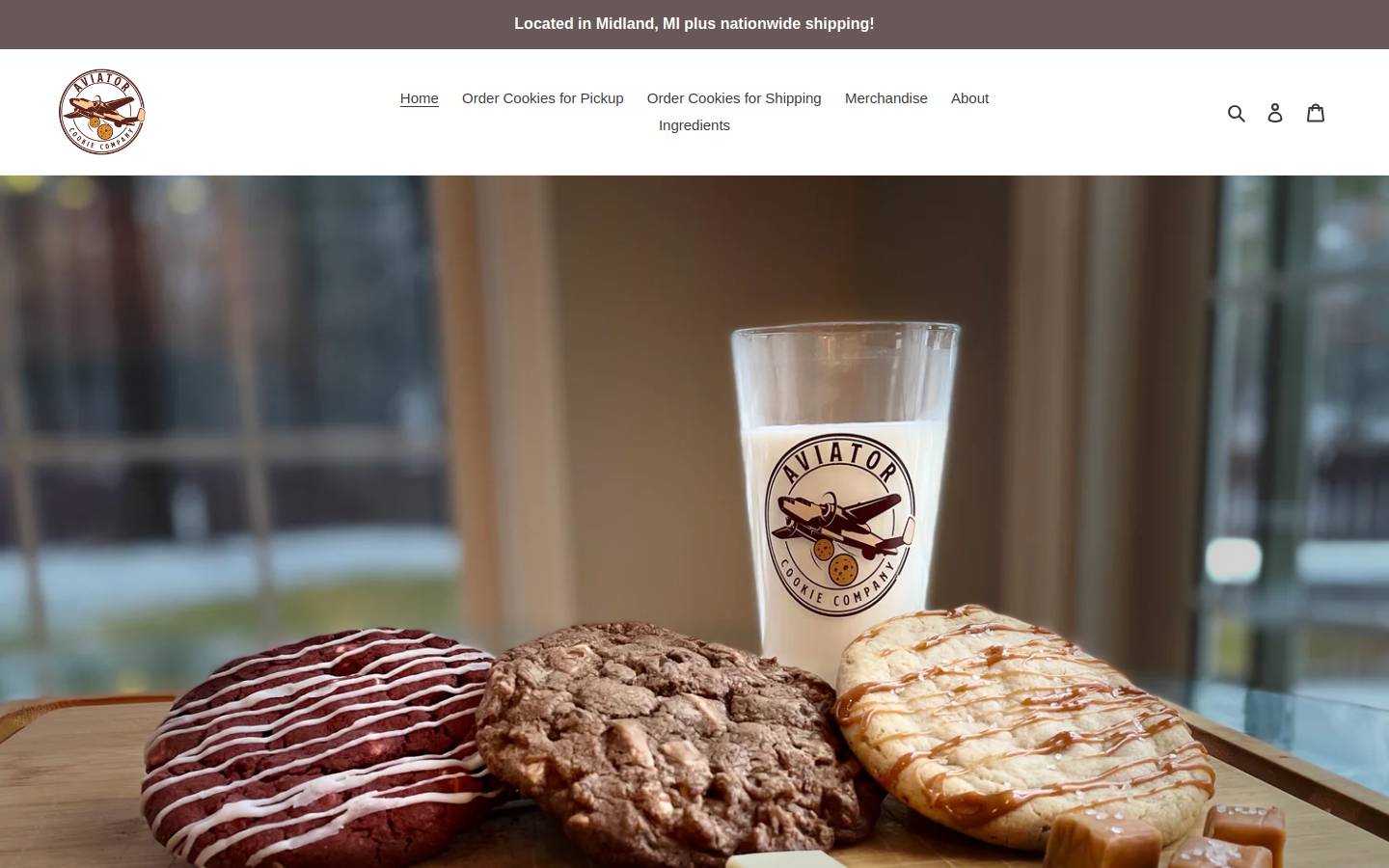 aviatorcookie.com homepage screenshot