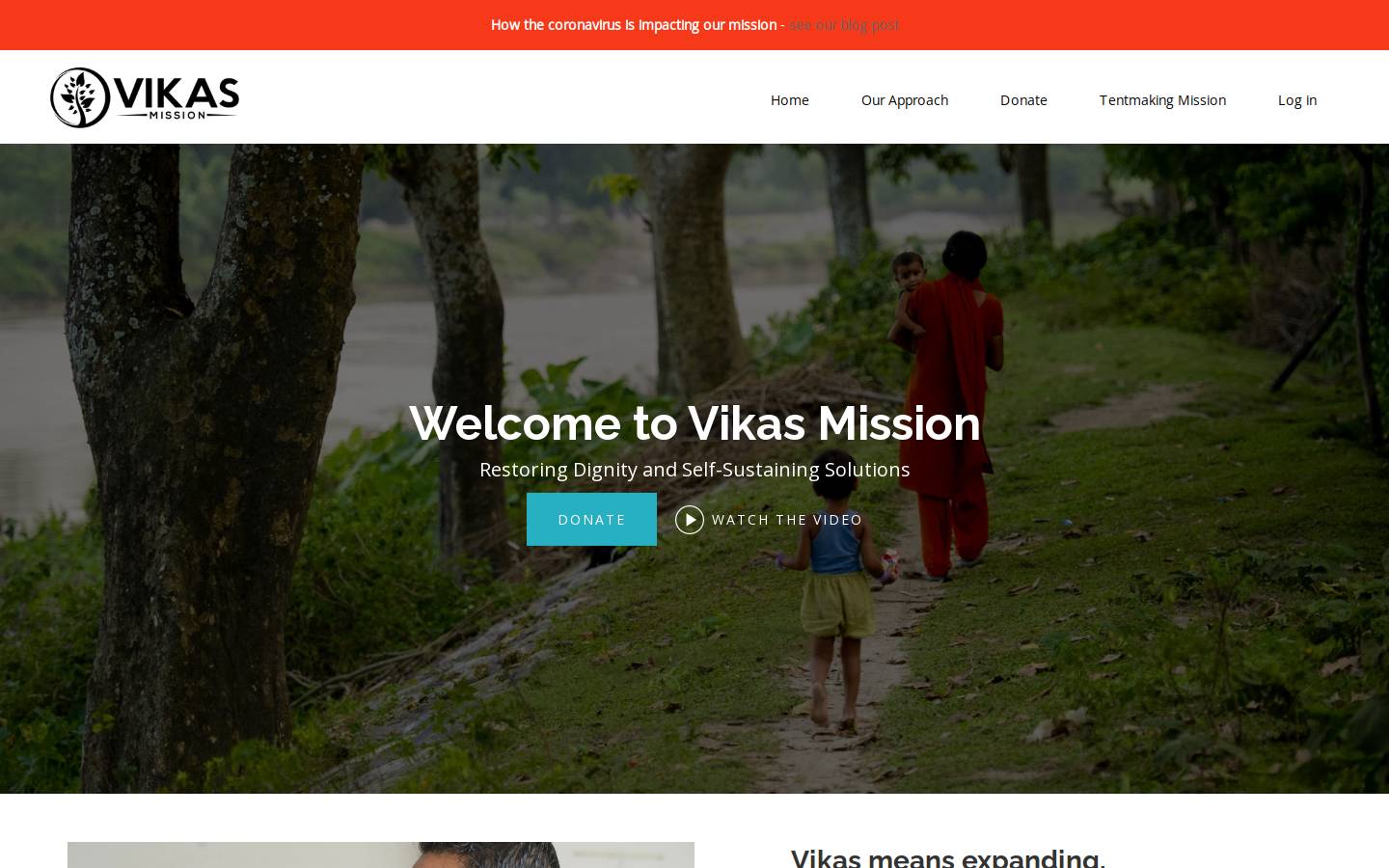 avikas.org homepage screenshot