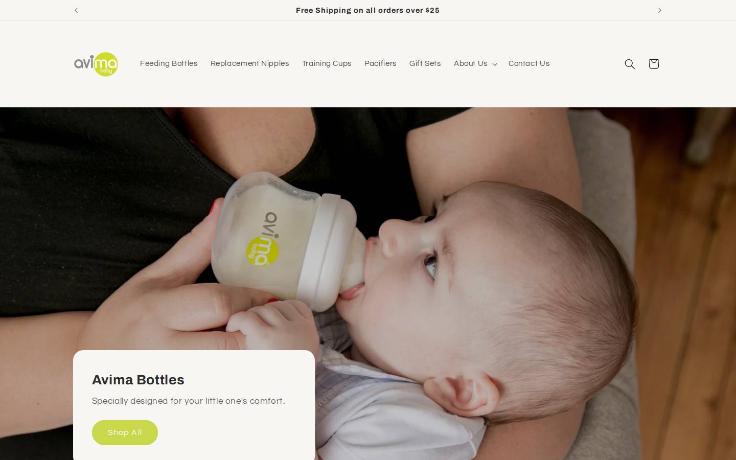avimababy.com homepage screenshot