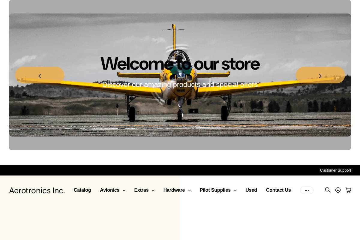 avionicsmall.com homepage screenshot