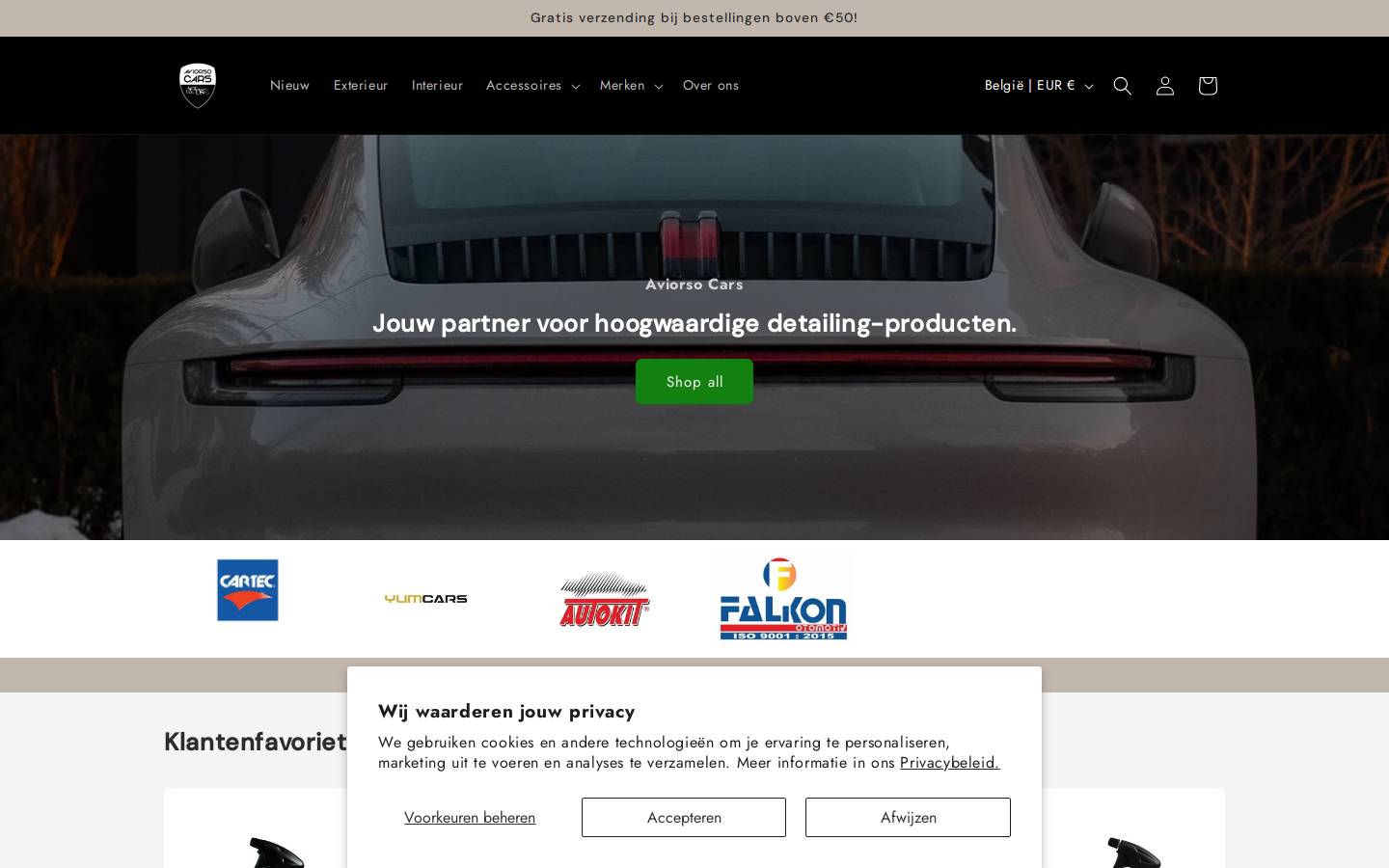 aviorsocars.com homepage screenshot