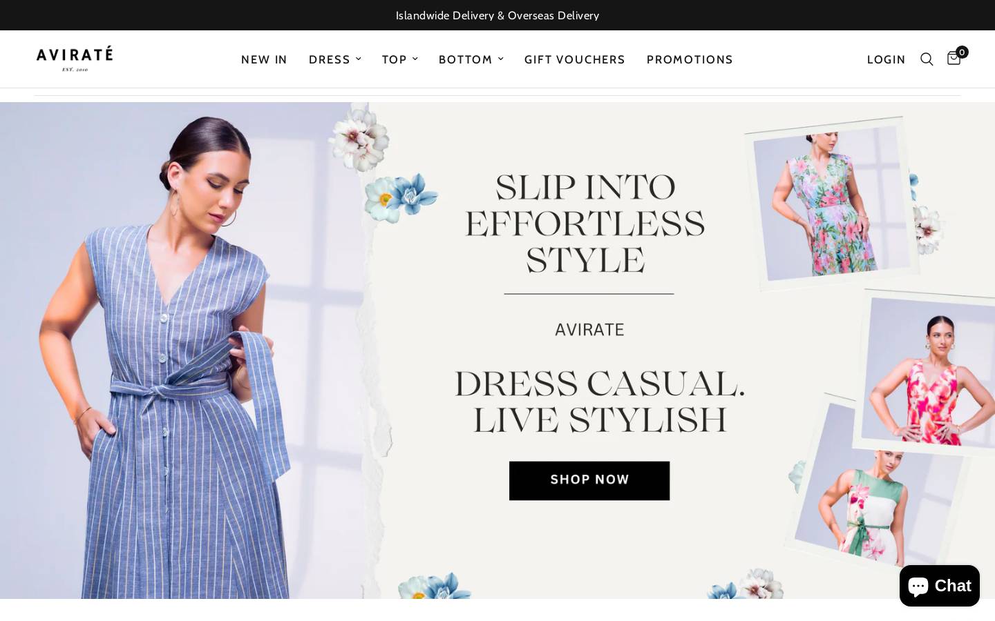 aviratefashion.com homepage screenshot