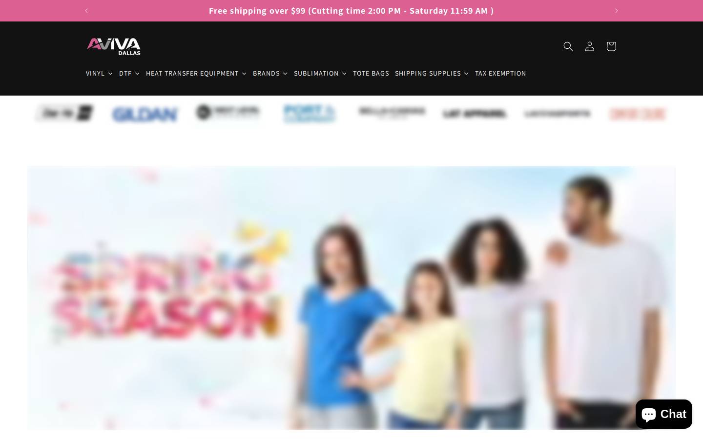 avivadallas.com homepage screenshot
