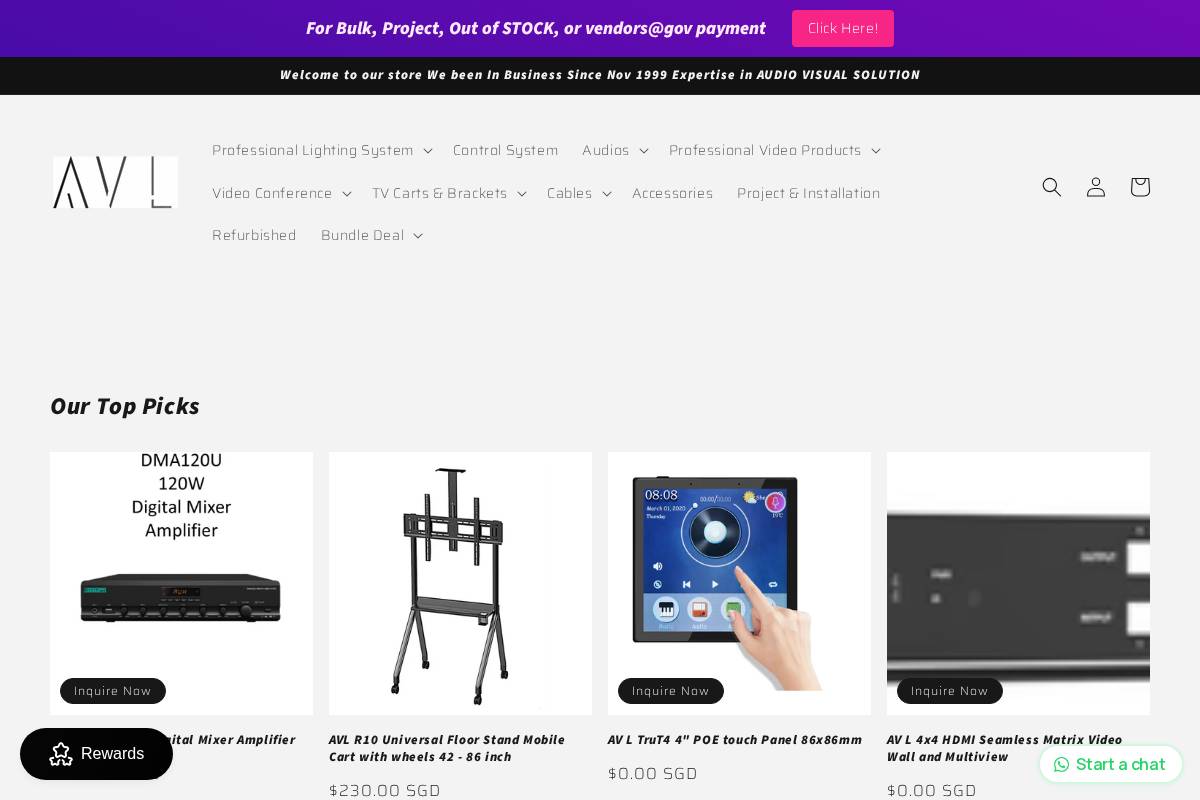 avlmount.com homepage screenshot